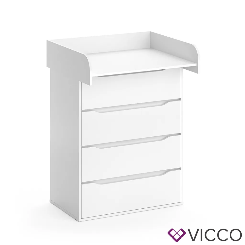 Vicco Wickelkommode Ruben Weiß 83,6 X 117 X 69,7 Cm Holzwerkstoff 2 Vicco Wickelkommode Ruben Weiß 83,6 X 117 X 69,7 Cm Holzwerkstoff – Bild 2
