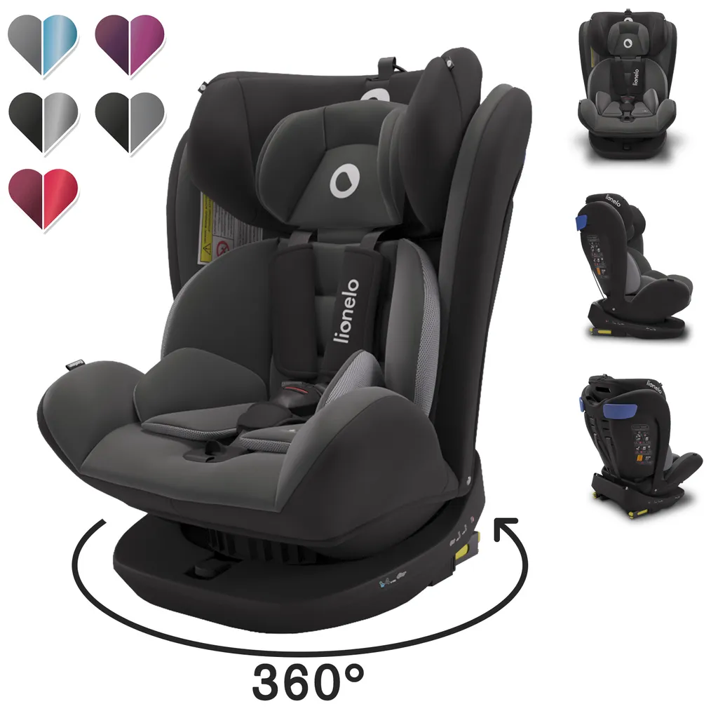 Lionelo Bastiaan Kindersitz 0-36 Kg ISOFIX 360° Autokindersitze Kinderautositze Gray-Schwarz 1 Lionelo Bastiaan Kindersitz 0-36 Kg ISOFIX 360° Autokindersitze Kinderautositze Gray-Schwarz