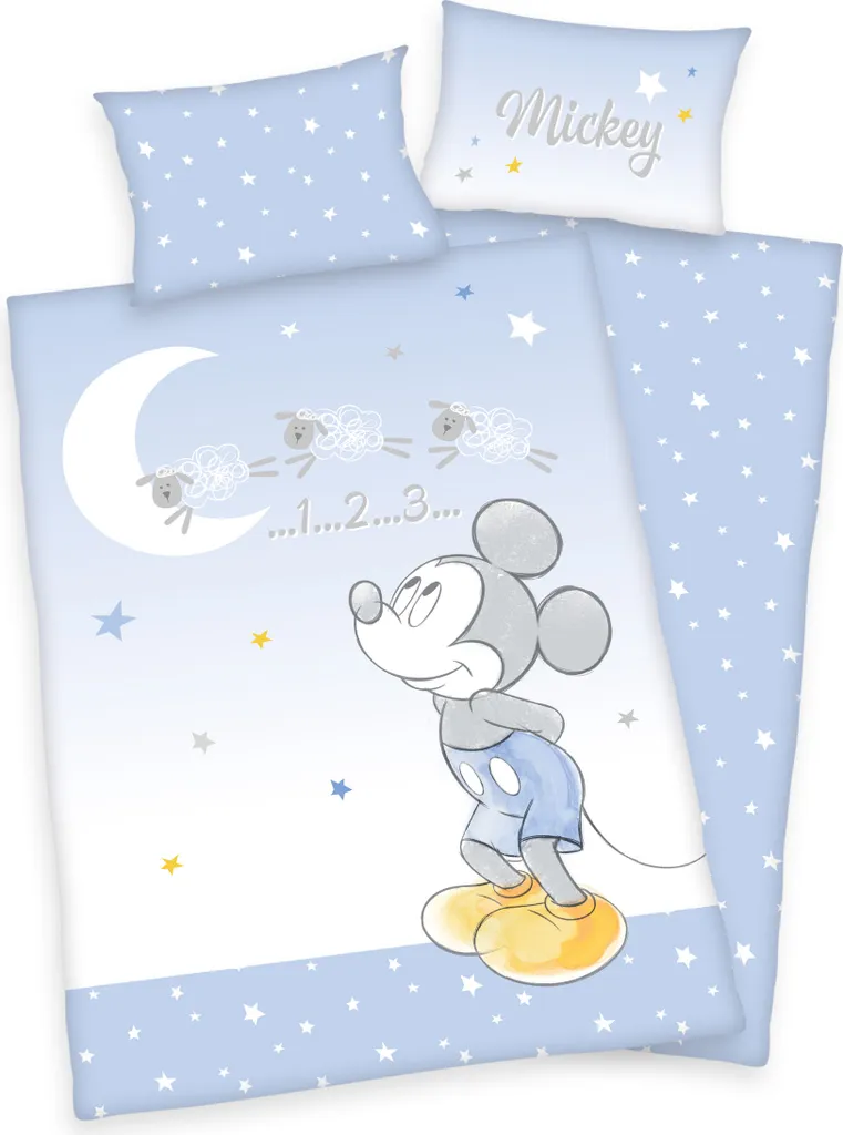 Herding "Mickey Mouse ( Disney )" Bettwäsche / Babybettwäsche / Kleinkinderbettwäsche, 100% Baumwolle ( Linon ), 40x60 Cm + 100x135 Cm 1 Herding "Mickey Mouse ( Disney )" Bettwäsche / Babybettwäsche / Kleinkinderbettwäsche, 100% Baumwolle ( Linon ), 40x60 Cm + 100x135 Cm