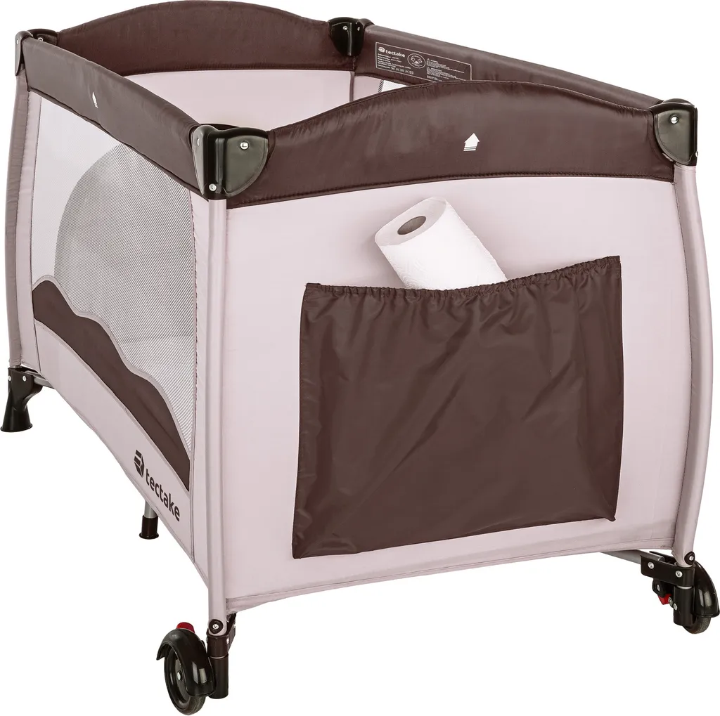 Tectake Kinderreisebett 126x65x80cm Mit Transporttasche - Coffee 5 Tectake Kinderreisebett 126x65x80cm Mit Transporttasche - Coffee – Bild 5