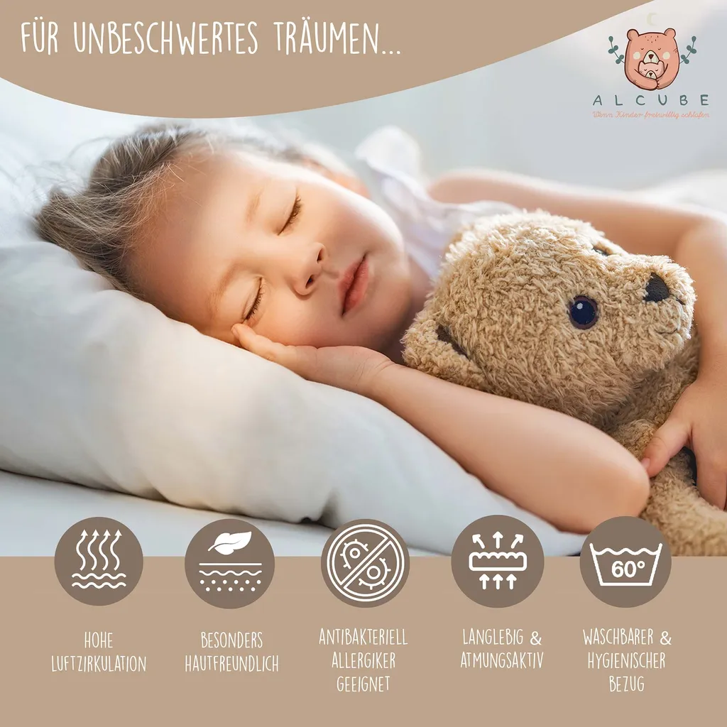 Alcube® Kindermatratze 80 X 160 Cm Für Kinderbett Hausbett Kaltschaummatratze 160x80 Weiß - Mit Spannbettlaken 9 Alcube® Kindermatratze 80 X 160 Cm Für Kinderbett Hausbett Kaltschaummatratze 160x80 Weiß - Mit Spannbettlaken – Bild 9
