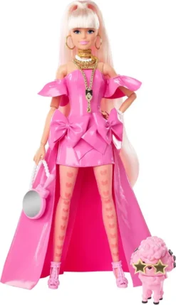 Barbie Extra Fancy Puppe Im Pinken Kleid