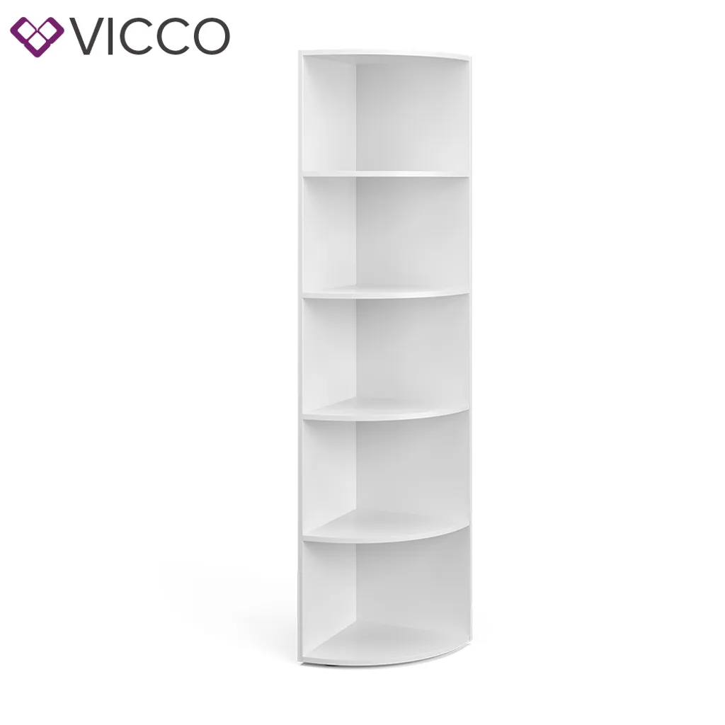 Vicco Eckregal Ecki Weiß 180 X 40 X 40 Cm Holzwerkstoff 2 Vicco Eckregal Ecki Weiß 180 X 40 X 40 Cm Holzwerkstoff – Bild 2