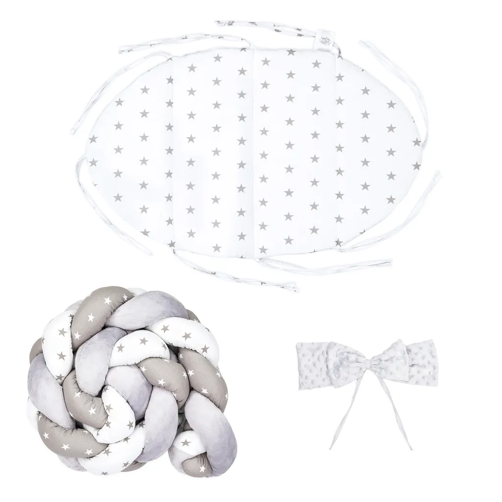 Babynest Neugeborene Nestchen Baby – Velvet Kuschelnest Mit Zopf Kissen Zerlegbares Set Zweiseitig Babynestchen Babybett 75X45, Sterne 3 Babynest Neugeborene Nestchen Baby – Velvet Kuschelnest Mit Zopf Kissen Zerlegbares Set Zweiseitig Babynestchen Babybett 75X45, Sterne – Bild 3