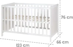 Roba Mulitfunktionsbett Sterne Grau Mit Beistellfunktion, Lattenrost, Matratze, Bettreduzierer, Himmel, Himmelstange, Kinderbett, Anstellbett, Babybett, Höhenverstellbar, Liegefläche 60x120 Cm, Weiß -Babyfreude Deutschland Verkaufs-Shop 7bbaec58f7d49f08b5e474c3186ed494