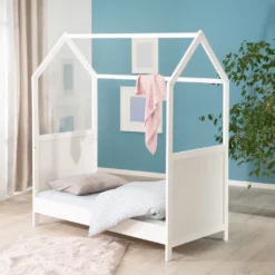 Roba Hausbett 70 X 140 Cm, Kombi-Kinderbett In Hausoptik, Weiß, 3-fach Verstellbar, Schlupfstäbe, Umbaubar Zum Juniorbett -Babyfreude Deutschland Verkaufs-Shop 7d90e0127203c6ee6b80cf63425831b9