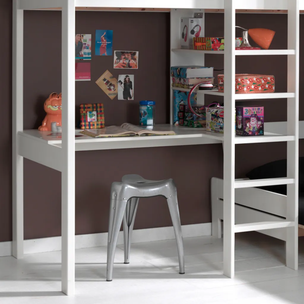 Vipack Hochbett Pino Mit Schreibplatte Und Sesselbett - Kiefer Massiv Weiß Lackiert, Maße: 208 Cm X 175 Cm X 206 Cm; PIOLZB14 9 Vipack Hochbett Pino Mit Schreibplatte Und Sesselbett - Kiefer Massiv Weiß Lackiert, Maße: 208 Cm X 175 Cm X 206 Cm; PIOLZB14 – Bild 9