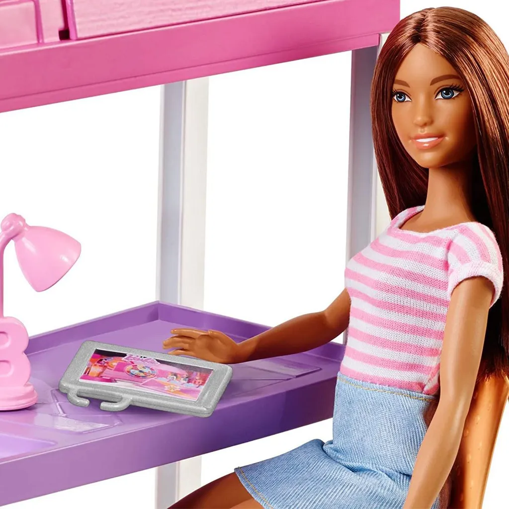 MATTEL Barbie Deluxe-Set Möbel Hochbett/Tisch Und Puppe 18 MATTEL Barbie Deluxe-Set Möbel Hochbett/Tisch Und Puppe – Bild 18