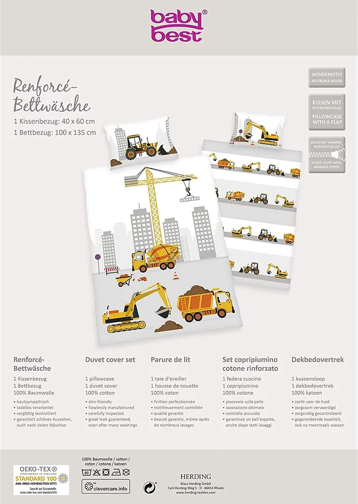 Jana Bettwäsche 100 X 135/40 X 60 Cm, Baustelle 8 Jana Bettwäsche 100 X 135/40 X 60 Cm, Baustelle – Bild 8