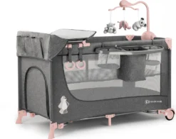 JOY-Reisebett 2in1 Von Kinderkraft Mit Zubehör Rosa
