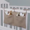 Babybett Organizer Tasche Aufbewahrung Aus Musselin Farbe Taupe
