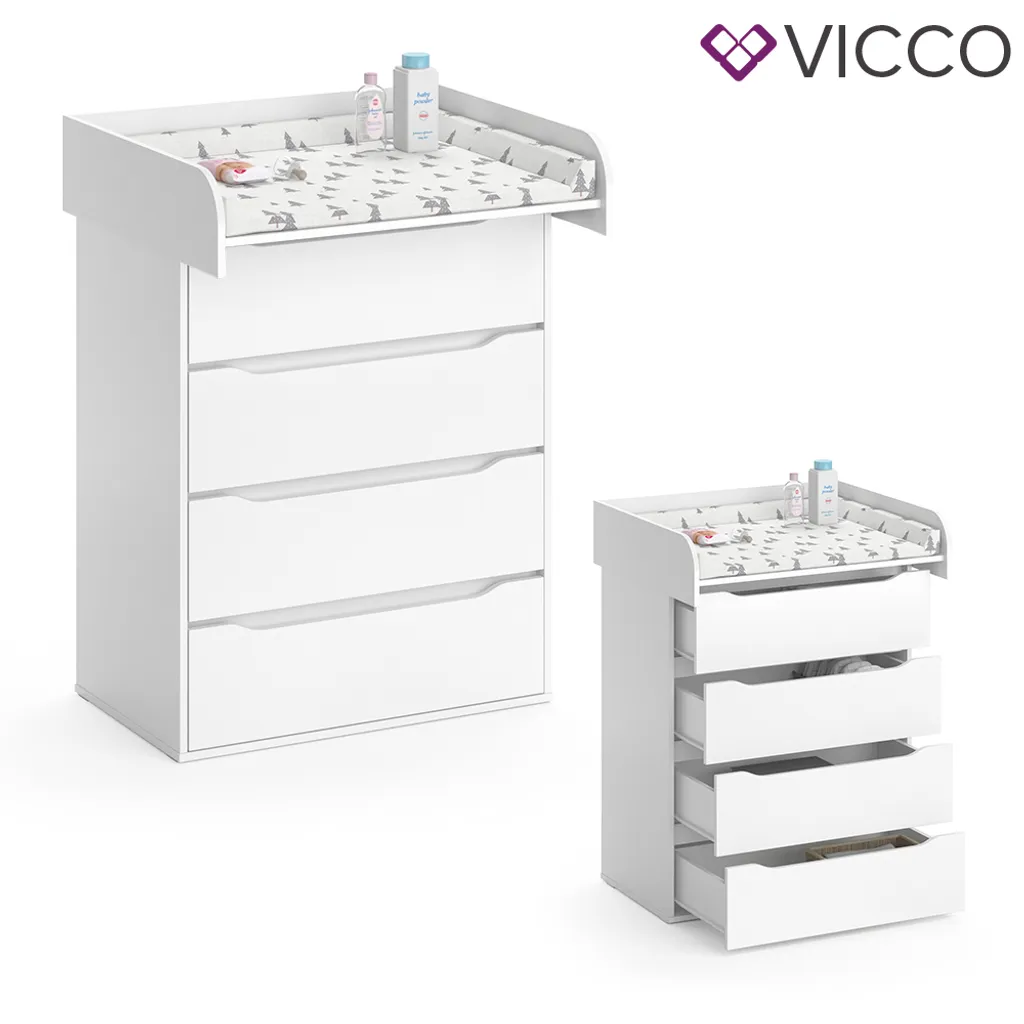 Vicco Wickelkommode Ruben Weiß 83,6 X 117 X 69,7 Cm Holzwerkstoff 7 Vicco Wickelkommode Ruben Weiß 83,6 X 117 X 69,7 Cm Holzwerkstoff – Bild 7