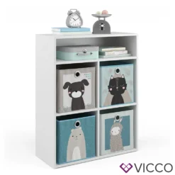 Vicco Kinderregal + Faltbox Luigi Weiß 72 X 90,2 X 30,6 Cm Holzwerkstoff -Babyfreude Deutschland Verkaufs-Shop 83ef27dd7511f2f6ea77f84fe2934892