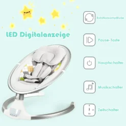 COSTWAY Babywippe Elektrisch Mit Timer, Babyschaukel Babywiege Mit 5 Schwingungsamplituden Musik Und Bluetoothfunktion Beige 11 COSTWAY Babywippe Elektrisch Mit Timer, Babyschaukel Babywiege Mit 5 Schwingungsamplituden Musik Und Bluetoothfunktion Beige -Babyfreude Deutschland Verkaufs-Shop 869e1d4bd4347cf46ee9ae8a97ec9777