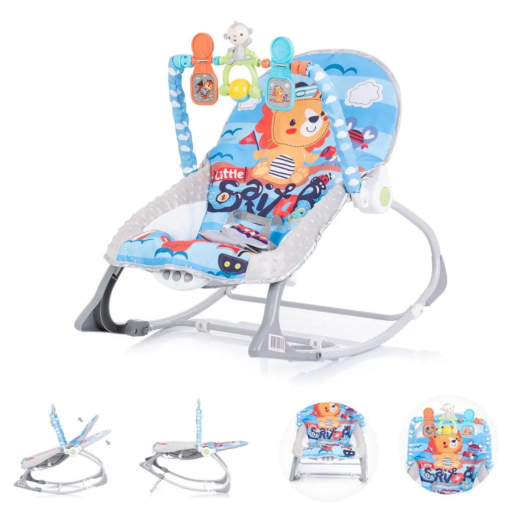 Chipolino Babywippe Baby Spa 2 In 1 Elektrisch Stuhl Schaukelfunktion Spielbogen Blau 2 Chipolino Babywippe Baby Spa 2 In 1 Elektrisch Stuhl Schaukelfunktion Spielbogen Blau – Bild 2