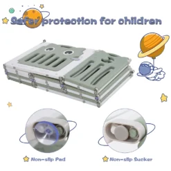 Merax Laufgitter Faltbar Laufstall Baby Absperrgitter 14+2 Paneele Schutzgitter Mit Schaukel, Rutsche, Basketballkorb Und BB-Sound-Knopf, Krabbelgitter Aus Kunststoff Für Kinder, Grün+ Weiß 18 Merax Laufgitter Faltbar Laufstall Baby Absperrgitter 14+2 Paneele Schutzgitter Mit Schaukel, Rutsche, Basketballkorb Und BB-Sound-Knopf, Krabbelgitter Aus Kunststoff Für Kinder, Grün+ Weiß -Babyfreude Deutschland Verkaufs-Shop 895e74f4a07973835a56b59edf29e7c1