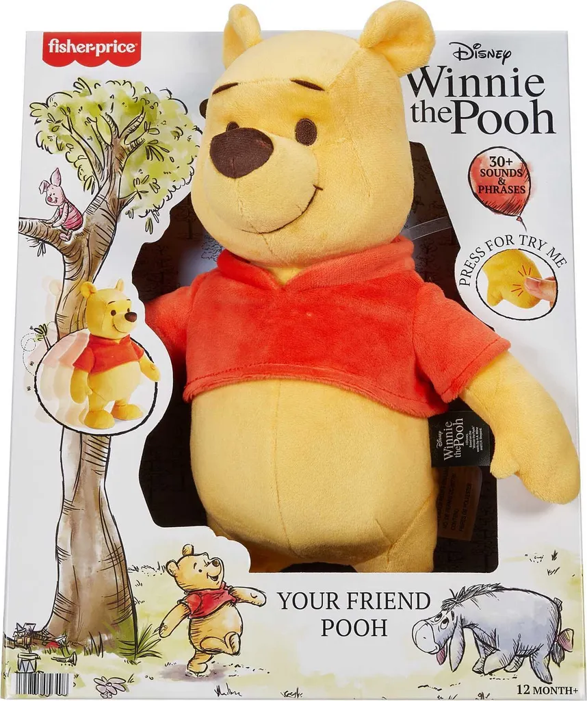 Fisher-PriceDisney Winnie Puuh Plüschspielzeug, 30 Cm Große Weiche Dein Freund Puuh Figur Für Kinder Ab 3 Jahren 6 Fisher-PriceDisney Winnie Puuh Plüschspielzeug, 30 Cm Große Weiche Dein Freund Puuh Figur Für Kinder Ab 3 Jahren – Bild 6