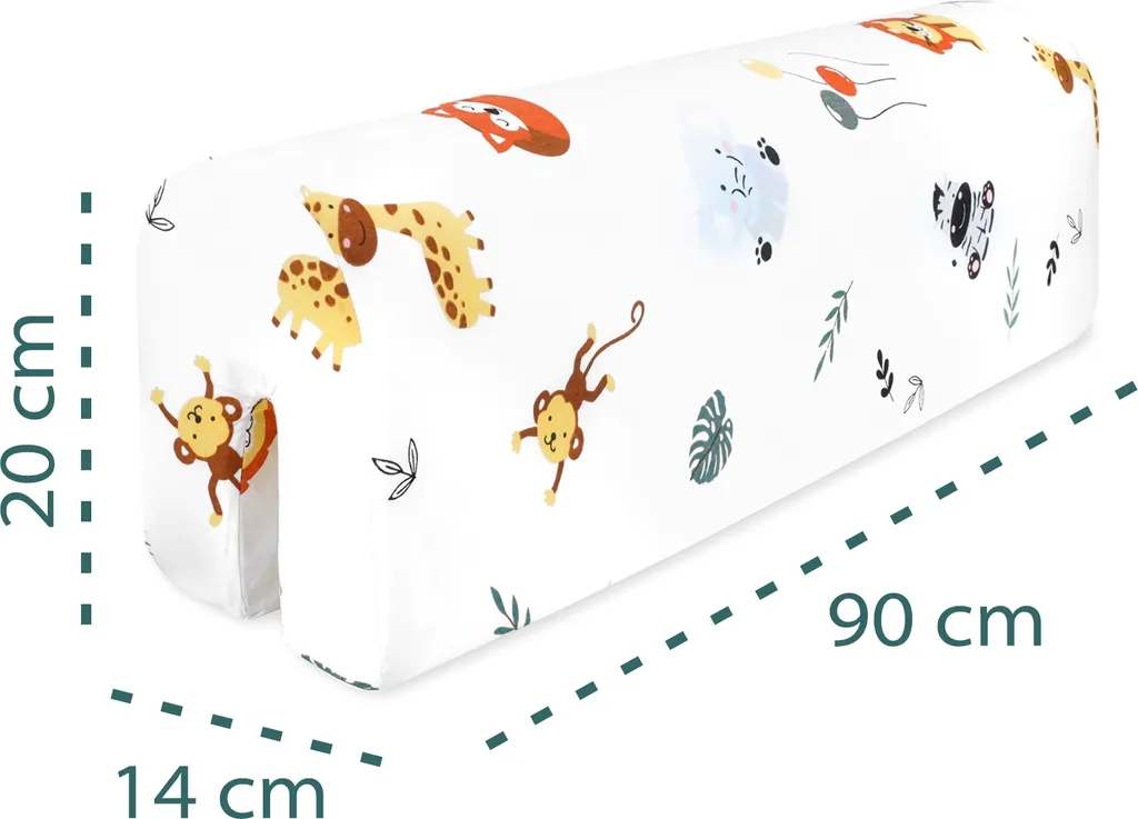 Bettkantenschutz Für Kinderbetten 90 Cm - Schutz Für Bettrahmen Kantenschutz Kinder Babybett Baumwolle Safari 2 Bettkantenschutz Für Kinderbetten 90 Cm - Schutz Für Bettrahmen Kantenschutz Kinder Babybett Baumwolle Safari – Bild 2