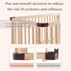 Dripex Baby-Laufstall Aus Holz, 4 Paneele, Spielzaun Für Kleinkinder, Verschiedene Kinder, Sicherheitszentren, Spielhof Für Babybett, Kiefer, 100 X 65 Cm -Babyfreude Deutschland Verkaufs-Shop 8b3c8d6e67a175aca197f8a0f2d1024d