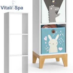 VitaliSpa Kinderregal Hochregal Würfelregal Malia Weiß Eiche Modern 35x160 Cm Kinderzimmer Regal Kindermöbel Ablage Fach Spielzeugaufbewahrung Spielzeugablage Kinderkleidung 13 VitaliSpa Kinderregal Hochregal Würfelregal Malia Weiß Eiche Modern 35x160 Cm Kinderzimmer Regal Kindermöbel Ablage Fach Spielzeugaufbewahrung Spielzeugablage Kinderkleidung -Babyfreude Deutschland Verkaufs-Shop 8c6d1337f9420eb7c5f23ee729981f58