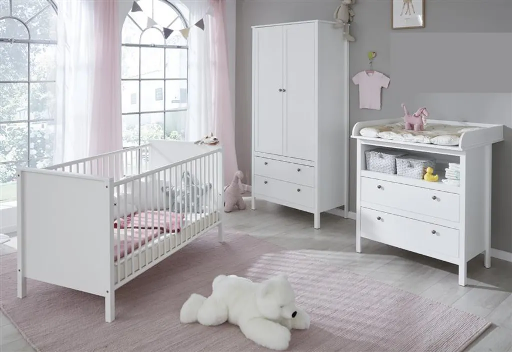 Trendteam Babyzimmer 3-teilige Kombination Ole/Emma Weiß Melamin/WeißNachbildung 19 Trendteam Babyzimmer 3-teilige Kombination Ole/Emma Weiß Melamin/WeißNachbildung – Bild 19
