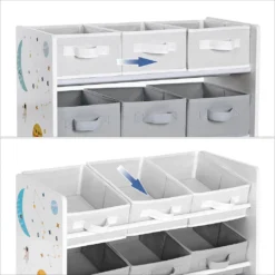 SONGMICS Kinderregal Kinderzimmerregal Bücherregal Für Kinder Spielzeugablage Mit 9 Boxen Aus Fleece 62,5 X 29,5 X 60 Cm Spielzeug-Organizer Weiß GKR33WT 12 SONGMICS Kinderregal Kinderzimmerregal Bücherregal Für Kinder Spielzeugablage Mit 9 Boxen Aus Fleece 62,5 X 29,5 X 60 Cm Spielzeug-Organizer Weiß GKR33WT -Babyfreude Deutschland Verkaufs-Shop 8dae90c644a1853c9ac1674f5e34f7bd