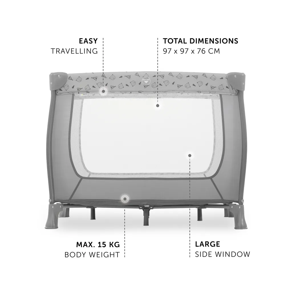 Hauck Sleep N Play SQ Nordic Grey 2 Hauck Sleep N Play SQ Nordic Grey – Bild 2