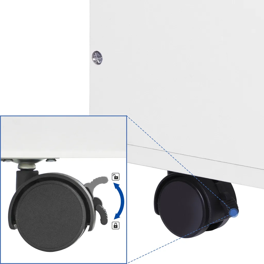 SONGMICS Kinderregal Mit 3 Fächern Kinderzimmerregal Spielzeugregal Kinder Bücherregal Und Herausziehbarer , Spielzeugkiste Mit Rollen, Für Kinder, Weiß GKR41WT 7 SONGMICS Kinderregal Mit 3 Fächern Kinderzimmerregal Spielzeugregal Kinder Bücherregal Und Herausziehbarer , Spielzeugkiste Mit Rollen, Für Kinder, Weiß GKR41WT – Bild 7