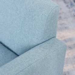 HOMCOM Kindersessel Kindersofa Mit Dickem Schaumstoff Und Dicken Sitzkissen Kindercouch Stuhl Liegesofa Mit Anti-Rutsch-Füßen Für 3-8 Jahre Kinder Holz Leinen Schaumstoff Blau 49x45x44,5 Cm -Babyfreude Deutschland Verkaufs-Shop 9334520050000ad8161c980ef379caf7