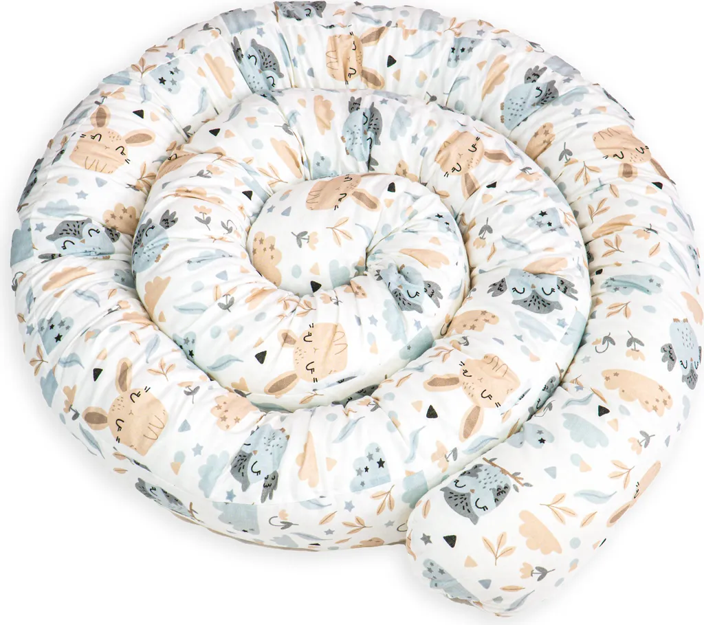 Bettschlange 150 Cm Nestchenschlange Für Baby Bettrolle 1,5m Bettumrandung Babybettschlange Baumwolle Eulen Und Hasen 1 Bettschlange 150 Cm Nestchenschlange Für Baby Bettrolle 1,5m Bettumrandung Babybettschlange Baumwolle Eulen Und Hasen