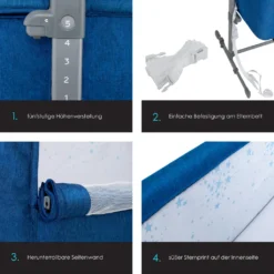 KESSER® Zustellbett Hubi 3in1 Baby Beistellbett Reisebett Babybett Mit Weich Matratze, Mit Rollen Kinderbett, 5-fach Höhenverstellung, Faltbare Seitenwand Für Zu Hause Und Unterwegs, Farbe:Blau 12 KESSER® Zustellbett Hubi 3in1 Baby Beistellbett Reisebett Babybett Mit Weich Matratze, Mit Rollen Kinderbett, 5-fach Höhenverstellung, Faltbare Seitenwand Für Zu Hause Und Unterwegs, Farbe:Blau -Babyfreude Deutschland Verkaufs-Shop 976c941e6b86240fd6f101ac09c5bc49