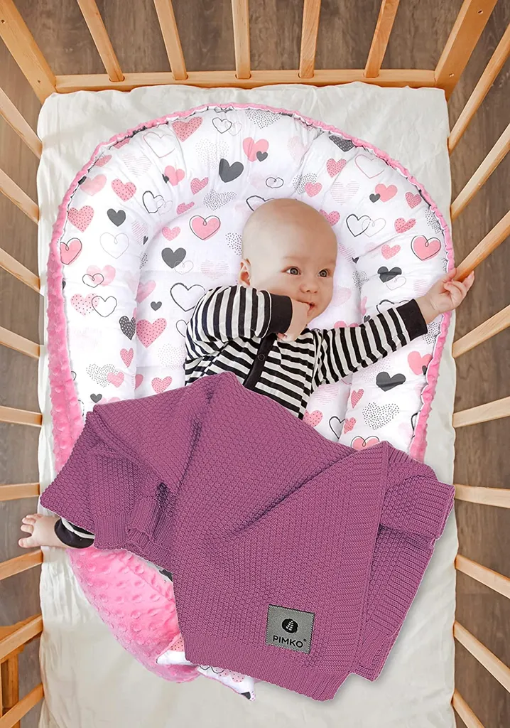 PIMKO Babynest 2seitig Minky Babynestchen Für Baby Kuschelnest Babykokon Für Säuglinge Und Neugeborene Babykissen Für Zuhause 55 X 90 Cm - ROSA Herzen 4 PIMKO Babynest 2seitig Minky Babynestchen Für Baby Kuschelnest Babykokon Für Säuglinge Und Neugeborene Babykissen Für Zuhause 55 X 90 Cm - ROSA Herzen – Bild 4