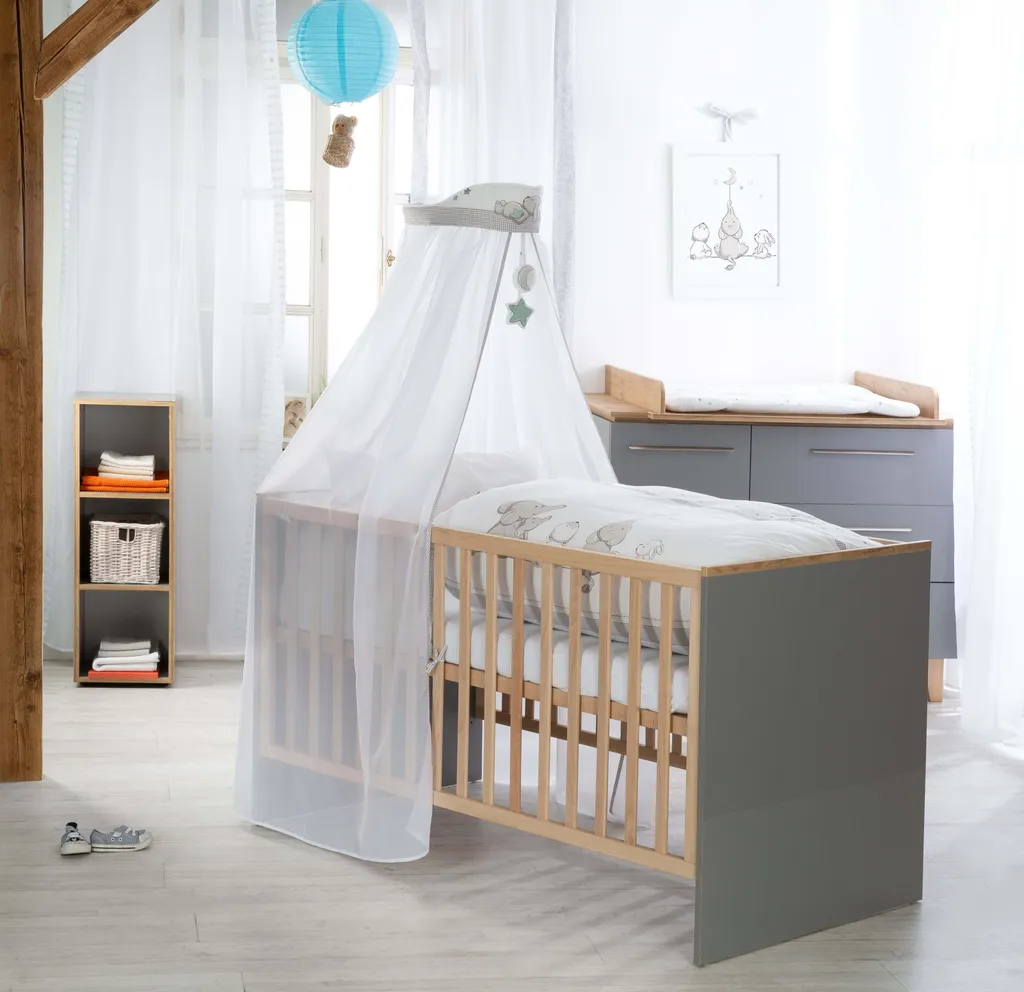 Roba Kinder-Bettgarnitur 4-tlg, 'Sternenzauber®', Bettset Mit Bettwäsche 100x135cm, Nestchen, Himmel 2 Roba Kinder-Bettgarnitur 4-tlg, 'Sternenzauber®', Bettset Mit Bettwäsche 100x135cm, Nestchen, Himmel – Bild 2