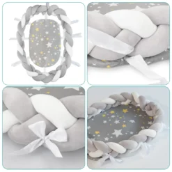 Navaris Baby Nest Für Säuglinge - Bettschlange Geflochten Mit Schlafunterlage - Babynest Mit Bettumrandung Zopf - Nestchen Kopfschutz - Babynest Geflochten 6 Navaris Baby Nest Für Säuglinge - Bettschlange Geflochten Mit Schlafunterlage - Babynest Mit Bettumrandung Zopf - Nestchen Kopfschutz - Babynest Geflochten -Babyfreude Deutschland Verkaufs-Shop 984da2a3a3f0ccef7117fdf65f462e8c
