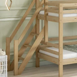 Merax Etagenbett 90x200cm Kinderbett Mit Leiter, Fallschutz Und Lattenrost, Hochbett Stockbett Kiefer Holzbett Hausbett Mit Dach Und Fenster, Weiß/Natur 18 Merax Etagenbett 90x200cm Kinderbett Mit Leiter, Fallschutz Und Lattenrost, Hochbett Stockbett Kiefer Holzbett Hausbett Mit Dach Und Fenster, Weiß/Natur -Babyfreude Deutschland Verkaufs-Shop 985339de29b38a2cfda05a02c415b41c