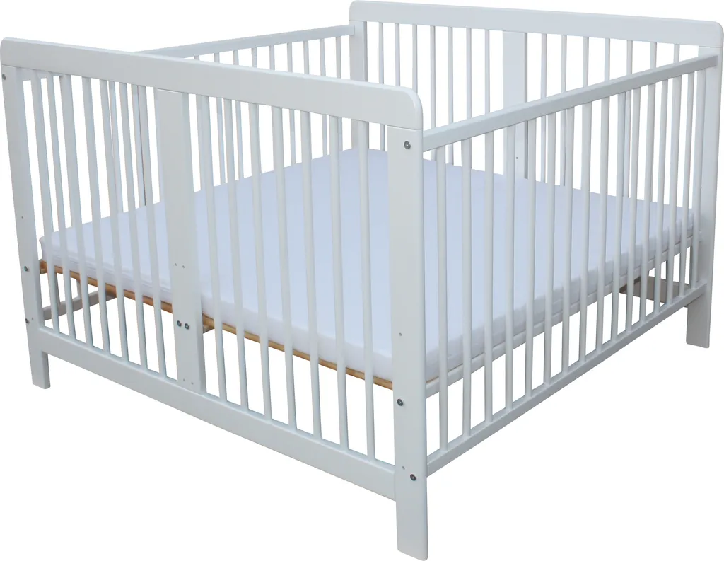 Zwillingsbett Zwillingskinderbett Kinderbett Für Zwillinge Massiv Weiss Mit 2 Matratzen 120x120cm 4 Zwillingsbett Zwillingskinderbett Kinderbett Für Zwillinge Massiv Weiss Mit 2 Matratzen 120x120cm – Bild 4