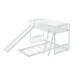Merax Etagenbetten 90x200cm/90x200cm Hochbett Für 2 Kinder, Doppel Stockbett Teilbar Zu 2 Einzelbetten, Kinderbett Mit Rutsche Und Lattenrost, Weiß -Babyfreude Deutschland Verkaufs-Shop 9b433706bb0c575f577515a786f30055