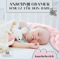 MASCHKY | Bettschlange Geflochten – Bettumrandung Babybett 2m Rosa – Weiches Nestchen Baby + Wäschenetz – Babybett Umrandungen + Tragetasche 12 MASCHKY | Bettschlange Geflochten – Bettumrandung Babybett 2m Rosa – Weiches Nestchen Baby + Wäschenetz – Babybett Umrandungen + Tragetasche -Babyfreude Deutschland Verkaufs-Shop 9b903b37258ce13e894a28294c0f968c