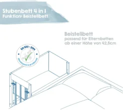 Roba Stubenbett 4 In 1, Beistellbett ‚Adam & Eule‘, Babybett, Wiege & Kinderbank, Weiß 17 Roba Stubenbett 4 In 1, Beistellbett ‚Adam & Eule‘, Babybett, Wiege & Kinderbank, Weiß -Babyfreude Deutschland Verkaufs-Shop 9c0808bbf132dea9f0c606e547e84e9b
