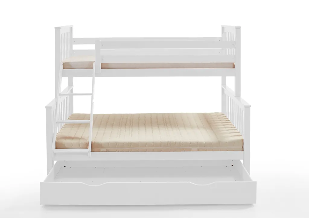 RELITA - Etagenbett 90/140 X 200 Cm Liegefläche Kick, Mit Bettschublade, Buche Massiv Weiß Lackiert 5 RELITA - Etagenbett 90/140 X 200 Cm Liegefläche Kick, Mit Bettschublade, Buche Massiv Weiß Lackiert – Bild 5