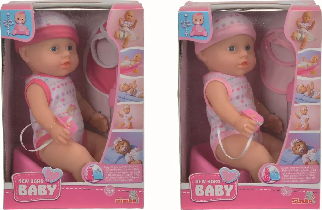 SIMBA TOYs Simba New Born Baby, Mit Trink- & Nässfunktion, 30 Cm Mit Zubehör 1 SIMBA TOYs Simba New Born Baby, Mit Trink- & Nässfunktion, 30 Cm Mit Zubehör