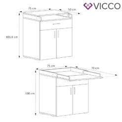 Vicco Wickeltisch Lena Weiß 75 X 100 X 50 Cm Holzwerkstoff -Babyfreude Deutschland Verkaufs-Shop a0392bb870210d44db8cc79c4a786026