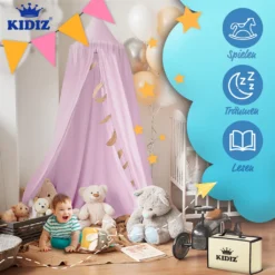 KIDIZ® Baldachin Kinderzimmer Betthimmel Babybett Für Schlafzimmer Inkl. Aufbewahrungstasche | Ohne Bohren | Saumlänge Ca. 270cm | Moskitonetz Insektenschutz Kinder Spielzelte, Farbe:Rosa 17 KIDIZ® Baldachin Kinderzimmer Betthimmel Babybett Für Schlafzimmer Inkl. Aufbewahrungstasche | Ohne Bohren | Saumlänge Ca. 270cm | Moskitonetz Insektenschutz Kinder Spielzelte, Farbe:Rosa -Babyfreude Deutschland Verkaufs-Shop a2bd0f4723efc2aca994842d23dfb958
