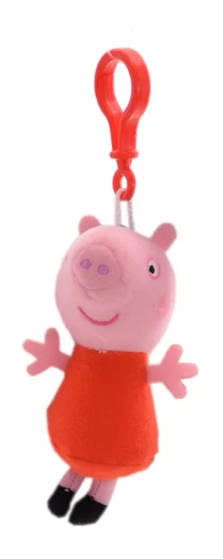 JAZWARES Peppa Wutz Plüschanhänger (12cm), Charakter :Peppa