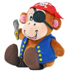 Plüsch Affe Pirat JACK Plappert Alles Nach Labertier Wackelkopf 18 Cm Kögler