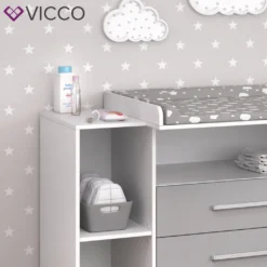 Vicco Wickelkommode Oskar Weiß Grau 113 X 100 X 53 Cm Holzwerkstoff -Babyfreude Deutschland Verkaufs-Shop a5d0e06068345b49b21b256215a14f12