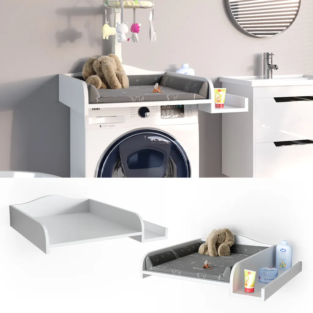 Vicco Wickelaufsatz Mit Ablage Für Die Waschmaschine 1 Vicco Wickelaufsatz Mit Ablage Für Die Waschmaschine