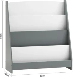 SoBuy KMB32-HG Kinder Bücherregal Kinderregal Aufbewahrungsregal Für Kinder Büchergestell Grau BHT Ca.: 80x88x30cm -Babyfreude Deutschland Verkaufs-Shop a6e9f8b8a4aa07a1fd96960347c6fee1