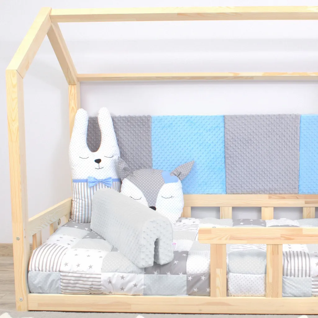 Bettkantenschutz Für Kinderbetten 90 Cm - Schutz Für Bettrahmen Kantenschutz Kinder Babybett Hellgrau Minky 7 Bettkantenschutz Für Kinderbetten 90 Cm - Schutz Für Bettrahmen Kantenschutz Kinder Babybett Hellgrau Minky – Bild 7