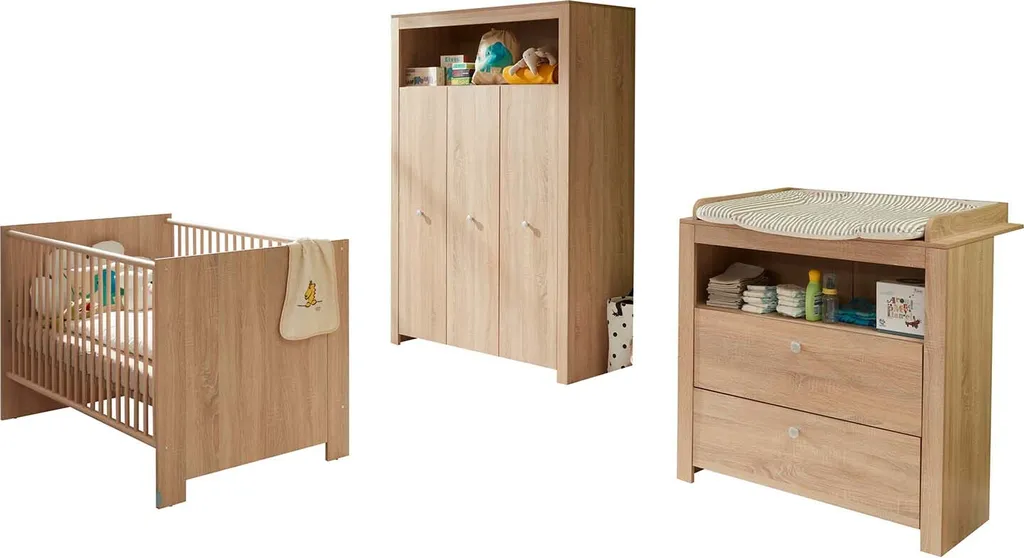 Trendteam Babyzimmer 3-teilige Kombination Olivia/Julie Eiche Sägerau Hell Melamin/Eiche Sägerau Hell Melamin 5 Trendteam Babyzimmer 3-teilige Kombination Olivia/Julie Eiche Sägerau Hell Melamin/Eiche Sägerau Hell Melamin – Bild 5